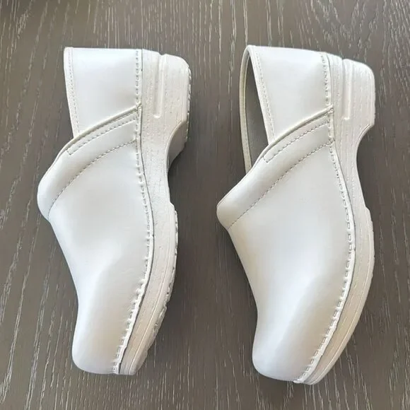 DANSKO XP Women's White Leather Professional Work Slip On Clog Shoes Size 42 EUC - Picture 3 of 13